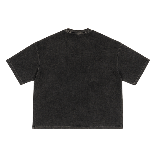 Raw Unisex Waffle-Texture Washed Boxy T-Shirt