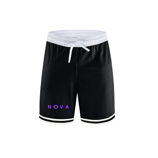 Raw NOVA Classic Stripe Trim Basketball Shorts